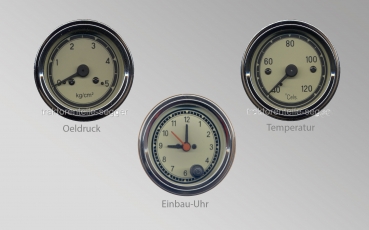 Universelles Instrumenten-Paket Einbau-Uhr Öldruckmanometer Fernthermometer