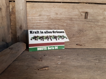 Streichholzmäppchen Deutz "Kraft in allen Grössen" Deutz Serie 06 Nr.: 38