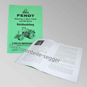 Betriebsanleitung Fendt  F 28 P, H / 500029