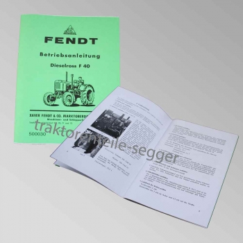 Betriebsanleitung Fendt F 40, U / 500030