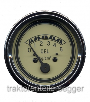 Öldruckmanometer Einbaumaß Ø60mm mit Beleuchtung für Traktor Druckanzeige  02