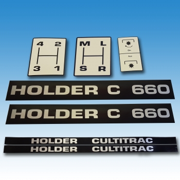 Aufkleber-Satz Holder C 660 mit Kabinenaufklebern 7-teilig