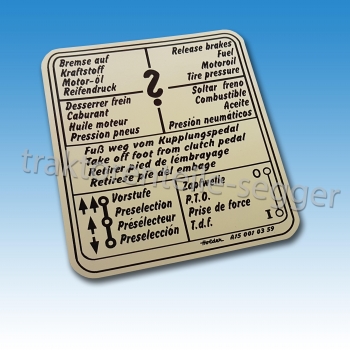 Aufkleber Schaltbild Holder A 15 A 16 A 18 B 16 B 18