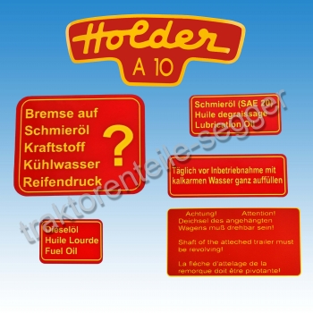 Aufkleber - Satz Holder A 10 6-teilig