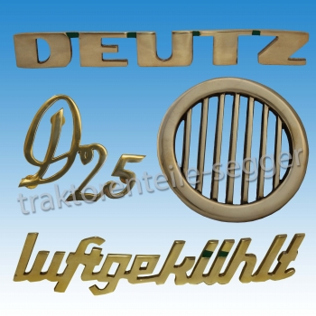 Emblem-Satz Deutz D 25 Rosette Luftgekühlt 4-teilig