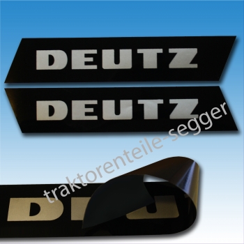 Aufklebersatz Deutz DX, 06 und 07 Kabinenaufkleber schwarz / silber
