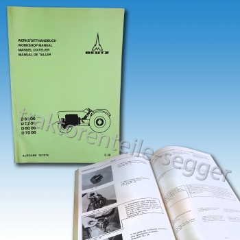 Werkstatthandbuch für Deutz 6006 6806 7006 7206 Ausgabe 10/1976