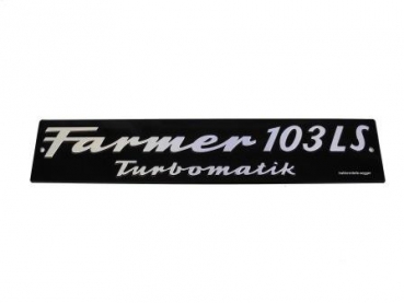 Motorhaubenschild Fendt Farmer 103 LS Turbomatik Schild Traktor Schlepper