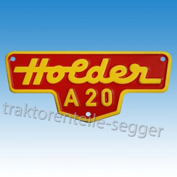 Holder A 20 Blech Typenschild