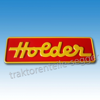 Holder Schild geprägt gelb/rot klein
