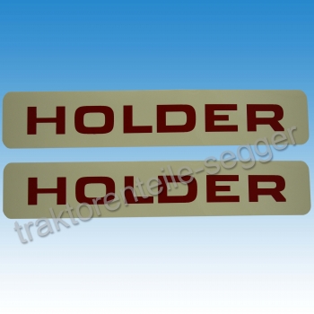 2er Satz seitliche Aufkleber rot Schrift für Holder A 30 A 45 A 55