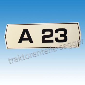 Holder A 23 Typenaufkleber