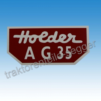 Holder Typenaufkleber für Holder AG 35 klein