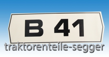 Holder B 41 Typenaufkleber