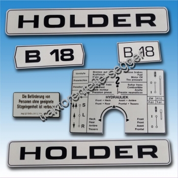 Aufkleber-Satz Holder B 18