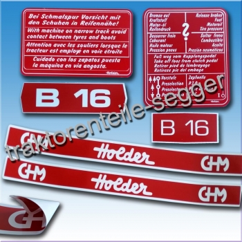 Aufkleber-Satz Holder B 16