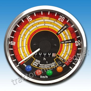 Traktormeter für Deutz 4006 5006 5506 rechtsdrehend 115 mm Ø bis 30 km/h Zapfwellenfeld 540 & 1000 UPM