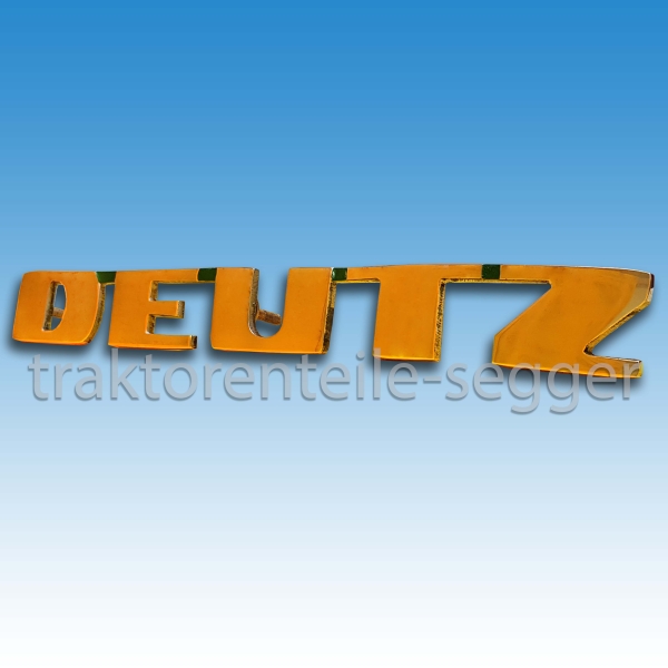 Messing Emblem Haubenschriftzug "Deutz" für D15 D25 D30 D40 D50 Traktor 