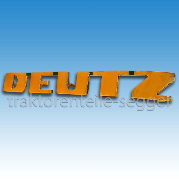 Messing Emblem Haubenschriftzug "Deutz" für D15 D25 D30 D40 D50 Traktor Messing Emblem Haubenschriftzug "Deutz" für D15 D25 D30 D40 D50 Traktor