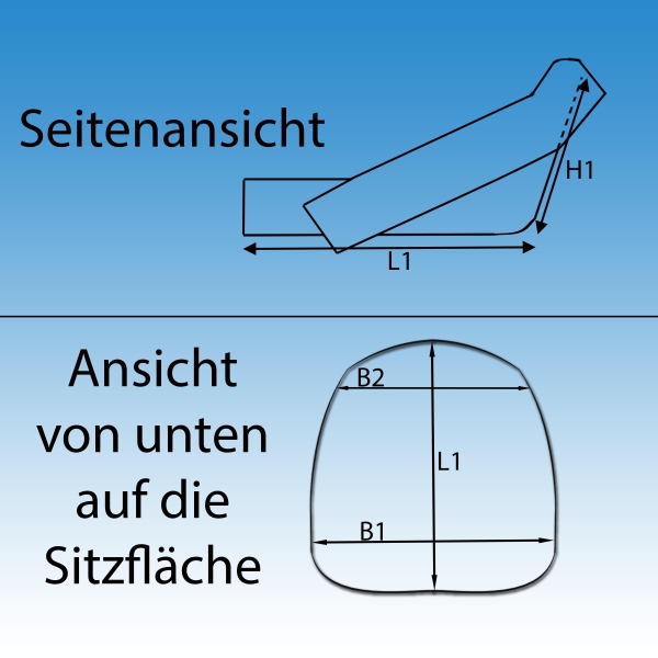 Sitzkissen Hochlehner schwarz ohne Stick