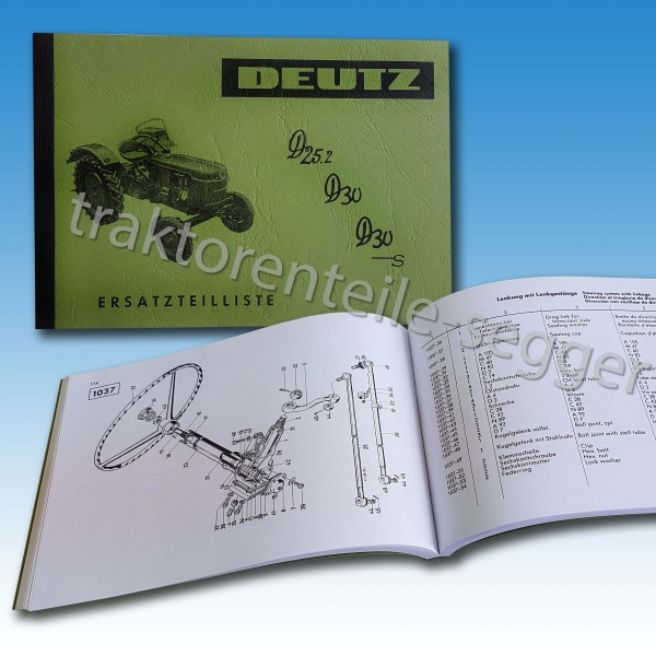 Ersatzteilliste für Deutz D 25.2 D 30 D30S